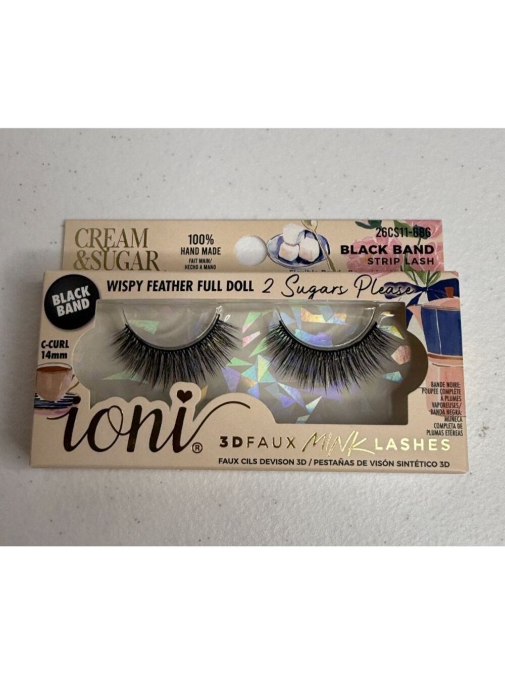ioni Cream & Sugar 2 Sugars Please Wispy Feather Full Doll False Lashes Glam